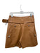 Coach Size 2 Brown Lamb leather High Rise Belted silver hardware Shorts Brown / 2