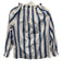 Ann Mashburn Size S White, Blue, Red Cotton Stripe Ruffle collar Long Sleeve Top White, Blue, Red / S