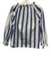 Ann Mashburn Size S White, Blue, Red Cotton Stripe Ruffle collar Long Sleeve Top White, Blue, Red / S