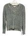 Ann Mashburn Size M Mixed Greens Cotton & Cashmere Ribbed Trim Marled Sweater Mixed Greens / M