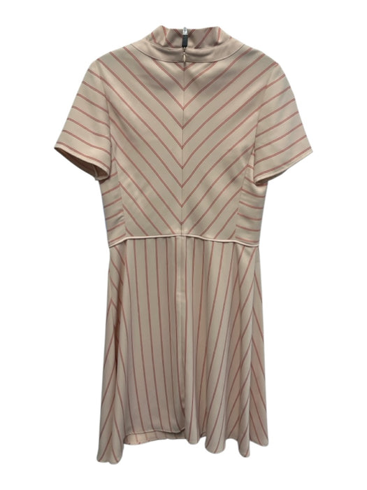 Emporio Armani Size 42 / S pale orange & red Polyester Blend Stripe Dress pale orange & red / 42 / S