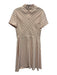 Emporio Armani Size 42 / S pale orange & red Polyester Blend Stripe Dress pale orange & red / 42 / S