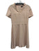 Emporio Armani Size 42 / S pale orange & red Polyester Blend Stripe Dress pale orange & red / 42 / S