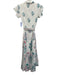 Oliphant Size S White, Pink, Blue Cotton Floral Button Down Maxi Dress White, Pink, Blue / S