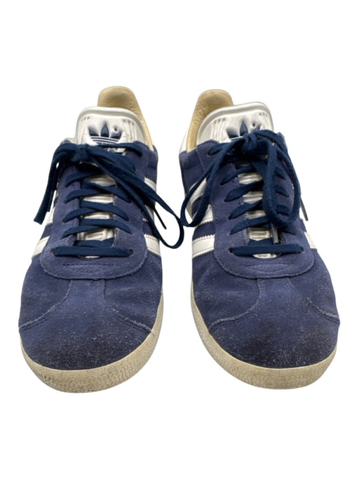 Adidas Shoe Size 8.5 Navy Blue & White Suede Upper Lace Up Low Top Sneakers Navy Blue & White / 8.5