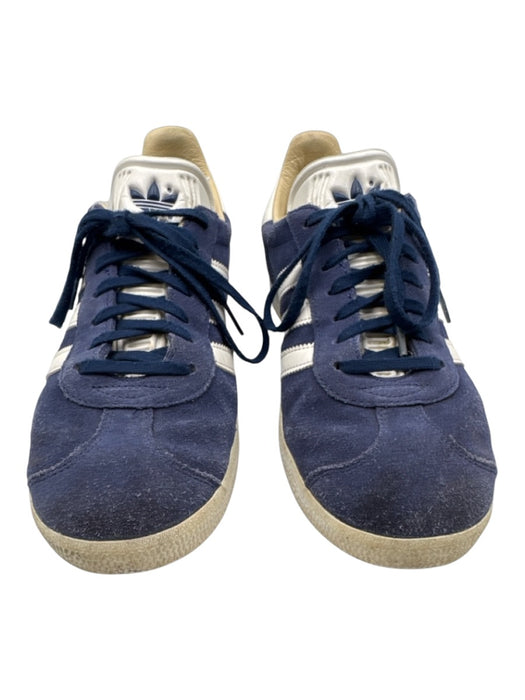 Adidas Shoe Size 8.5 Navy Blue & White Suede Upper Lace Up Low Top Sneakers Navy Blue & White / 8.5