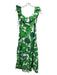 Hyacinth House Size XS Green & White Cotton Floral Ruffle Cap Sleeve Dress Green & White / XS