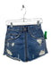 Carmar Denim Size 25 Medium Wash Cotton Denim Mini Rhinestone Zip Front Skirt Medium Wash / 25