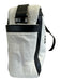 Balmain White & Black Canvas & Leather Zipper Crossbody Strap Bag White & Black