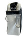 Balmain White & Black Canvas & Leather Zipper Crossbody Strap Bag White & Black