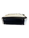 Balmain White & Black Canvas & Leather Zipper Crossbody Strap Bag White & Black