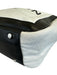 Balmain White & Black Canvas & Leather Zipper Crossbody Strap Bag White & Black