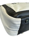 Balmain White & Black Canvas & Leather Zipper Crossbody Strap Bag White & Black
