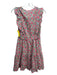 THML Size XS Pink & Multi Polyester Pleated Ruffle Sleeveless Dress Pink & Multi / XS