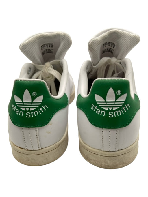 Adidas Shoe Size 9.5 White & Green Leather Upper color block Lace Up Sneakers White & Green / 9.5