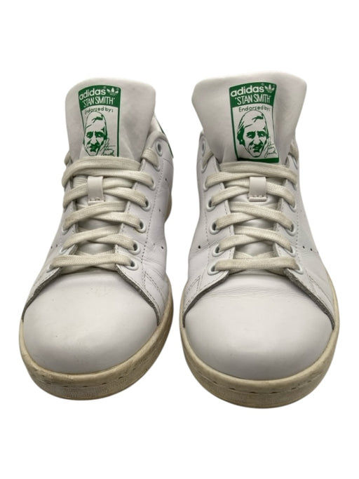 Adidas Shoe Size 9.5 White & Green Leather Upper color block Lace Up Sneakers White & Green / 9.5