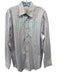 Guffey's Size L White & Pink Cotton Grid Button Up Men's Long Sleeve Shirt White & Pink / L