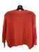 Roberto Collina Size S coral Cotton & Nylon Crochet V Neck Sweater coral / S