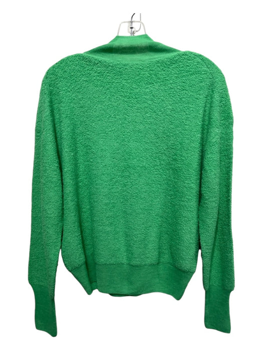 Closed Size M Light Green Polyacrylic & Wool Terry Knit Mock Neck Top Light Green / M