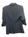 5a7 Cinq a Sept Size 6 Black Triacetate & Polyester Ruched Detail Crepe Jacket Black / 6