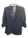 5a7 Cinq a Sept Size 6 Black Triacetate & Polyester Ruched Detail Crepe Jacket Black / 6