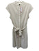 Megan Huntz Size S Ecru No Fabric Tag Button Front Above Knee Sleeveless Dress Ecru / S