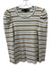Veronica Beard Size S White, Green & Pink Cotton Blend Striped Round Neck Top White, Green & Pink / S