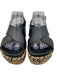Paloma Barcelo Shoe Size 37 Black Leather Cross Detail Buckle Ankle Sandals Black / 37