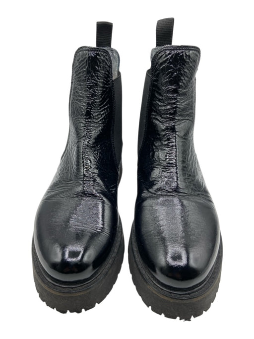Patrizia Bonfanti Shoe Size 37 Black Leather Stretch Platform Boots Black / 37