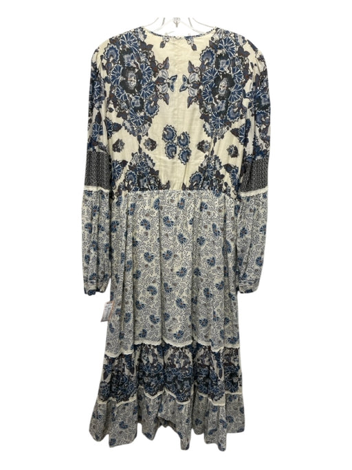 A Loves A Size X cream, blue, multi Cotton floral print Crochet Lace Dress cream, blue, multi / X