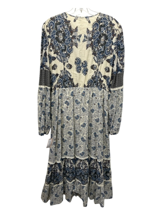 A Loves A Size X cream, blue, multi Cotton floral print Crochet Lace Dress cream, blue, multi / X