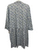 Tuckernuck Size XL Blue, Green, White Cotton & Spandex 3/4 Sleeve Buttons Dress Blue, Green, White / XL