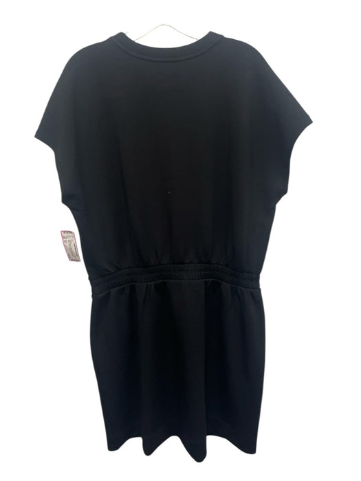 Spanx Size XL Black Modal & Polyester Cap Sleeve Elastic Waist Pockets Dress Black / XL