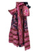 Figue Size XL Black & Pink Cotton Paisley Tassle Detail Long Puff Sleeve Dress Black & Pink / XL