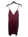 NBD Size S Maroon Red Polyester Spaghetti Strap Sheath Below Knee Dress Maroon Red / S