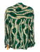 Ulla Johnson Size 2 Cream Beige & Green Silk Tie Dye Long Sleeve Button Up Top Cream Beige & Green / 2