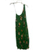 A.L.C. Size 4 Green & Multi Silk One Shoulder Floral Tie Detail Dress Green & Multi / 4