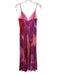 Hutch Size 6 Pink, red & purple Polyester Blend Spaghetti Strap Marbled Dress Pink, red & purple / 6