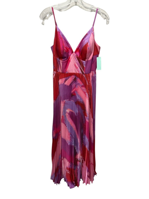 Hutch Size 6 Pink, red & purple Polyester Blend Spaghetti Strap Marbled Dress Pink, red & purple / 6