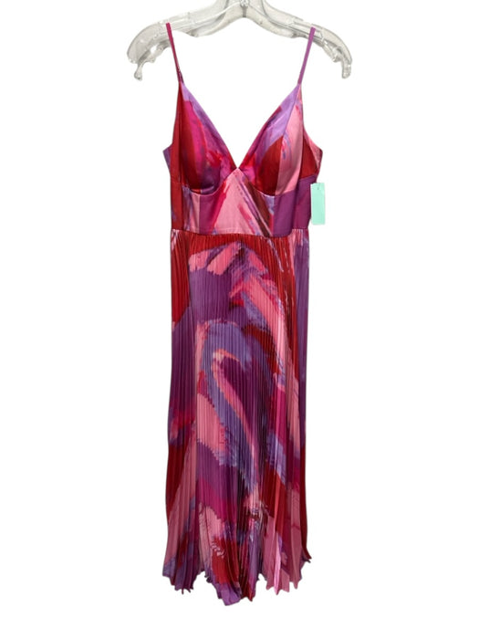 Hutch Size 6 Pink, red & purple Polyester Blend Spaghetti Strap Marbled Dress Pink, red & purple / 6