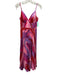 Hutch Size 6 Pink, red & purple Polyester Blend Spaghetti Strap Marbled Dress Pink, red & purple / 6
