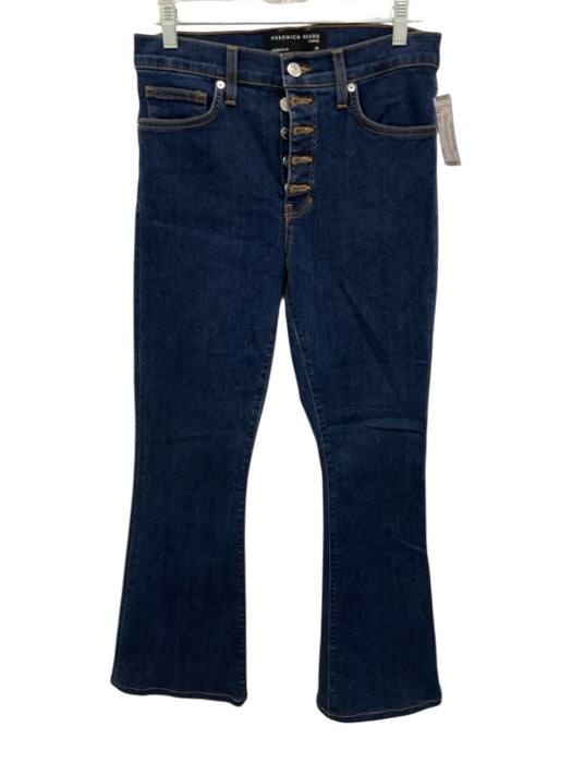 Veronica Beard Size 29 Dark Wash Cotton Blend High Rise Skinny Flare Jeans Dark Wash / 29
