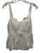 Tibi Size 6 White Cotton Sleeveless Paneled Gathered Detail Tank Top White / 6