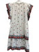 Marie Oliver Size XS White, Pink & Navy Cotton Embroidered Cap Sleeve Dress White, Pink & Navy / XS