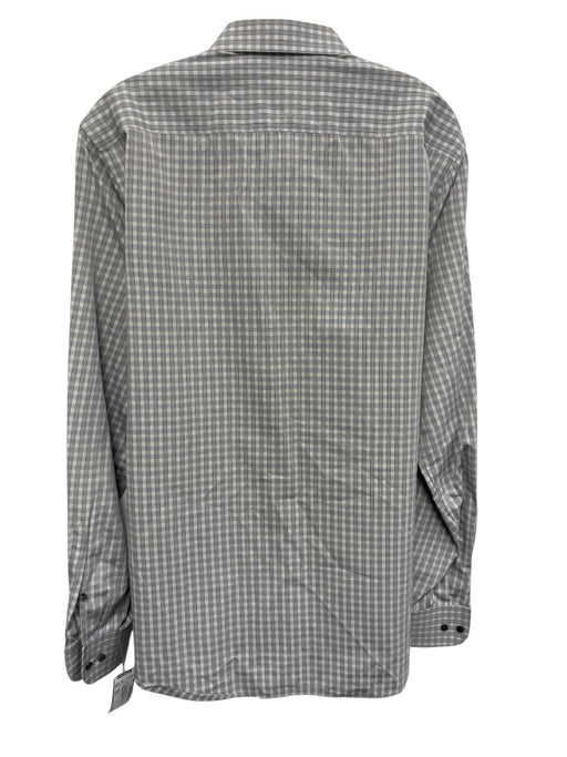 Armani Size 15.5 Gray & Beige Cotton Plaid Button up Men's Long Sleeve Shirt Gray & Beige / 15.5