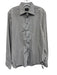 Armani Size 15.5 Gray & Beige Cotton Plaid Button up Men's Long Sleeve Shirt Gray & Beige / 15.5