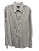 Armani Size 15.75 Gray Cotton Striped Button up Men's Long Sleeve Shirt Gray / 15.75