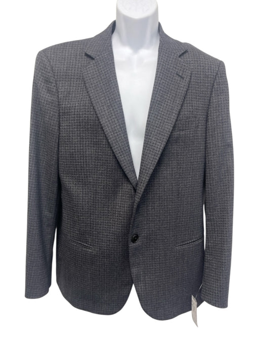 Armani Gray Wool Blend Micro 2 Button Men's Blazer Gray / 56
