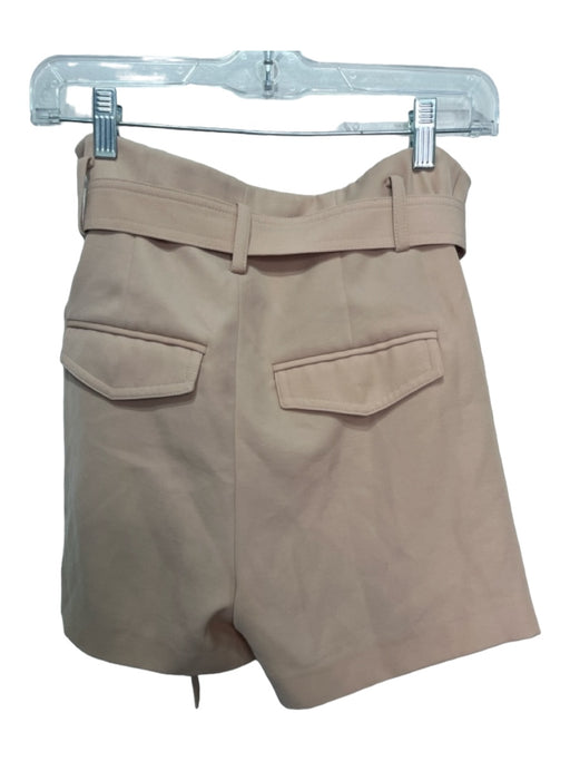 Vince Size 2 Beige Polyester High Rise Pleat Arm Detail Belt Inc. Shorts Beige / 2