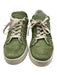 A.S. 98 Shoe Size 38 Green & White Leather Perforated Low Top Lace Up Sneakers Green & White / 38
